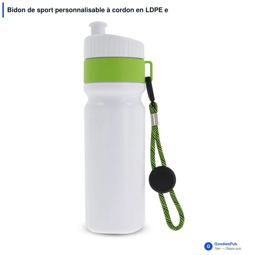 Bidon de sport personnalisable à cordon en LDPE et PP avec logo - Bord 750 ml - Image 12