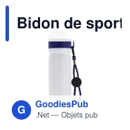 Bidon de sport personnalisable à cordon en LDPE et PP avec logo - Bord 750 ml - Miniature 5