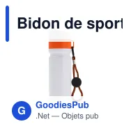 Bidon de sport personnalisable à cordon en LDPE et PP avec logo - Bord 750 ml - Miniature 6