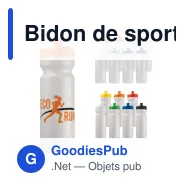 Bidon de sport personnalisable en Bio PE 750 ml avec logo - Bio - Miniature 1