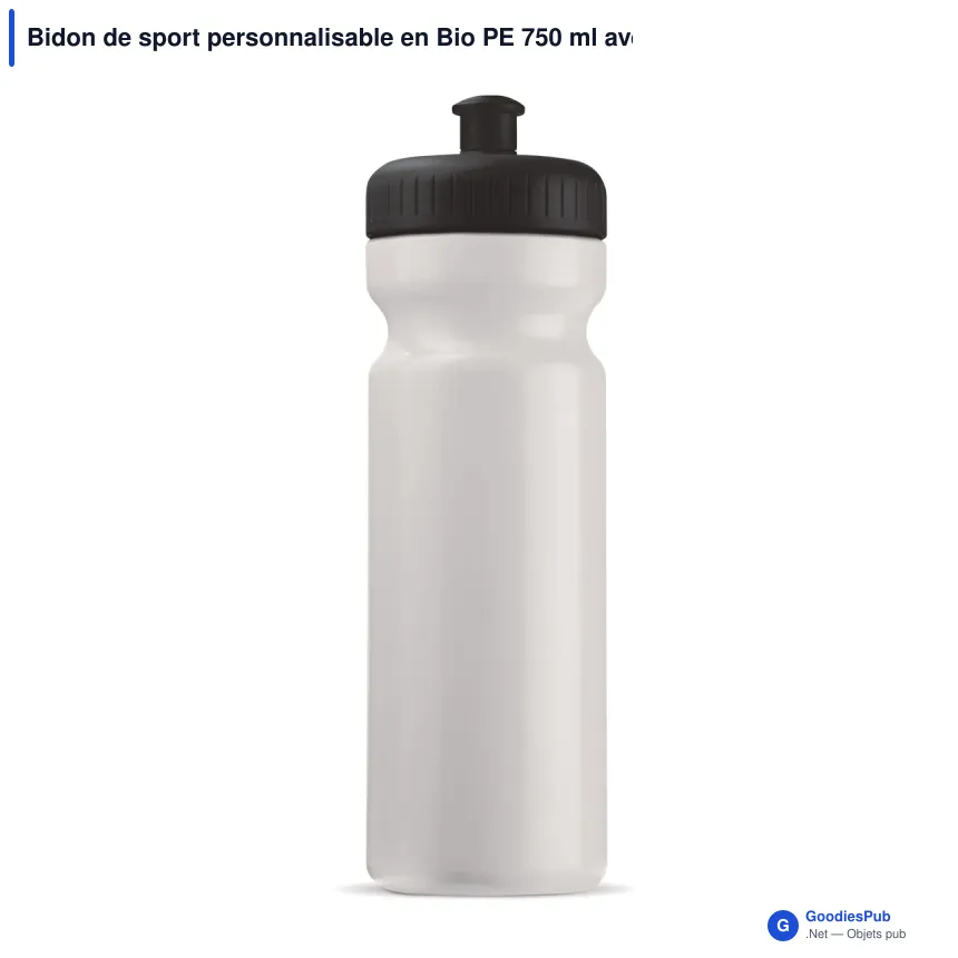 Bidon de sport personnalisable en Bio PE 750 ml avec logo - Bio - Image 2