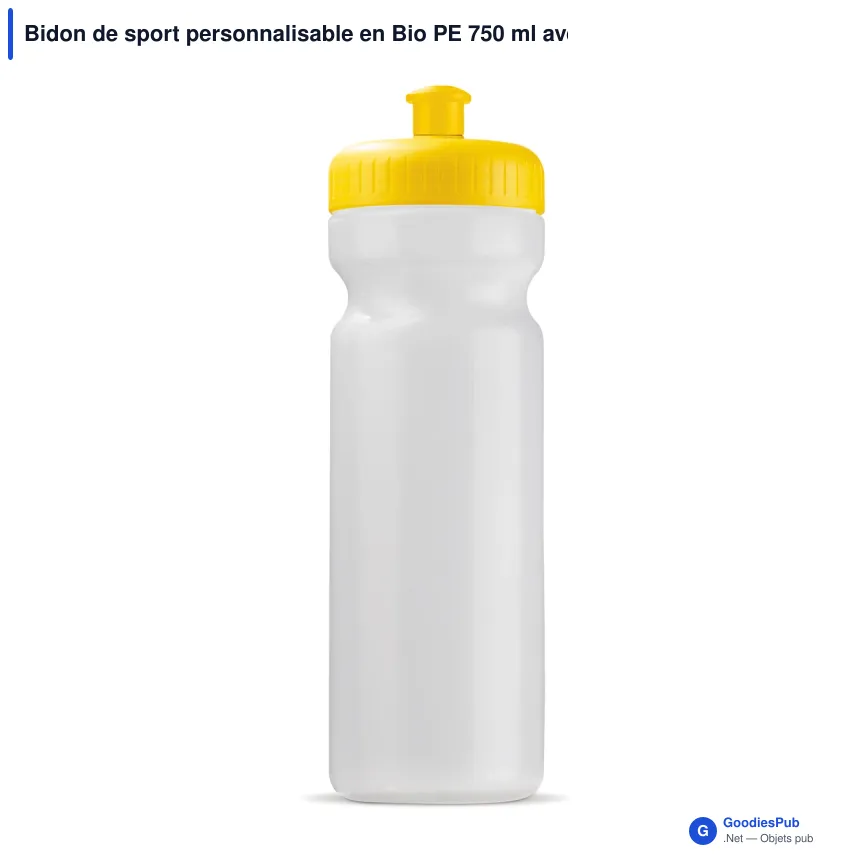 Bidon de sport personnalisable en Bio PE 750 ml avec logo - Bio - Image 11