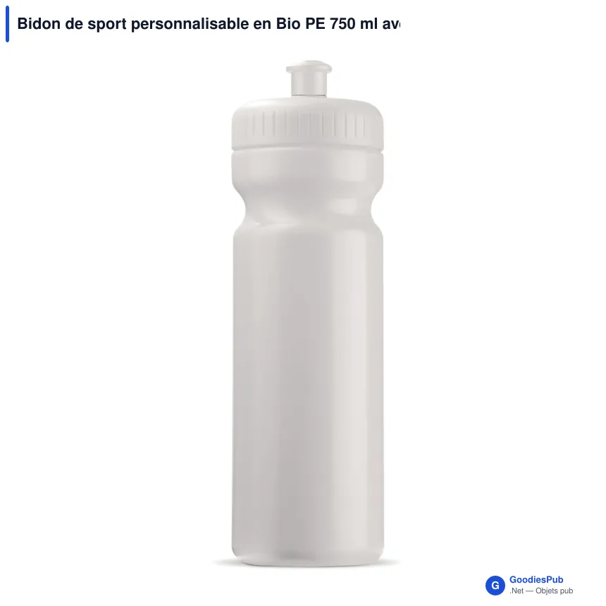 Bidon de sport personnalisable en Bio PE 750 ml avec logo - Bio - Image 12