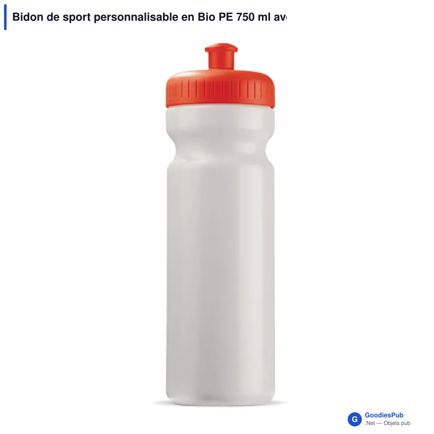 Bidon de sport personnalisable en Bio PE 750 ml avec logo - Bio - Image 3