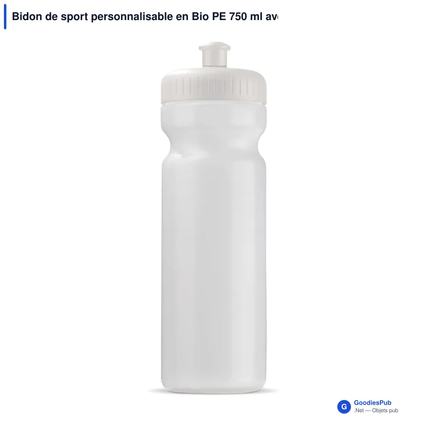 Bidon de sport personnalisable en Bio PE 750 ml avec logo - Bio - Image 4
