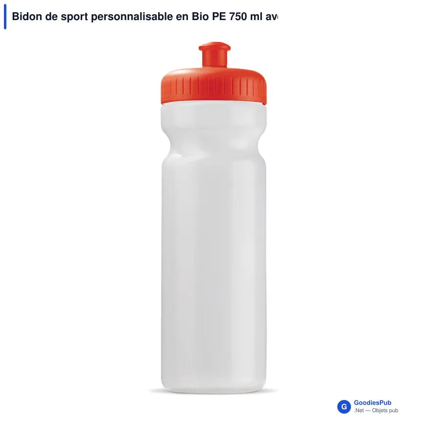 Bidon de sport personnalisable en Bio PE 750 ml avec logo - Bio - Image 5