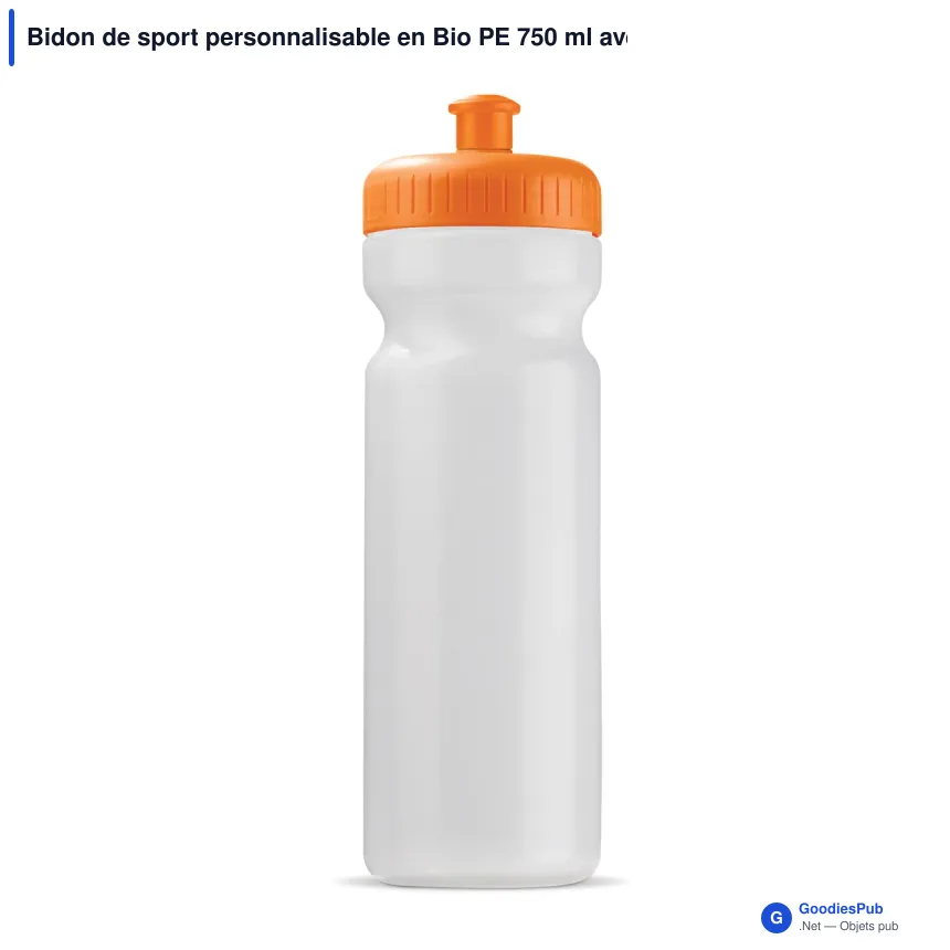 Bidon de sport personnalisable en Bio PE 750 ml avec logo - Bio - Image 6