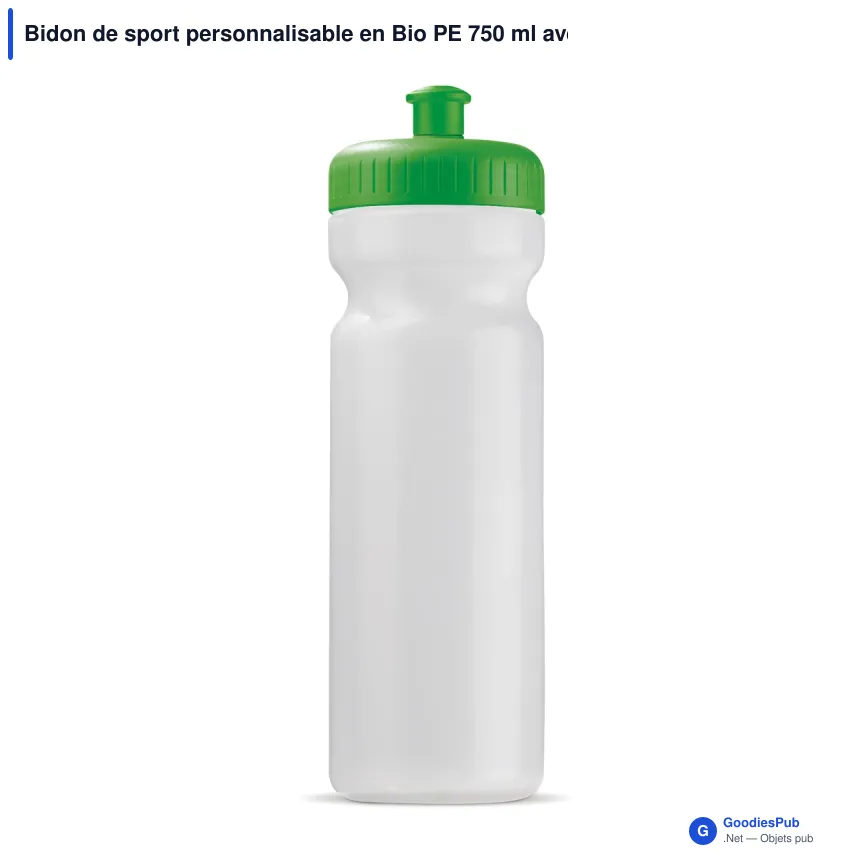 Bidon de sport personnalisable en Bio PE 750 ml avec logo - Bio - Image 7