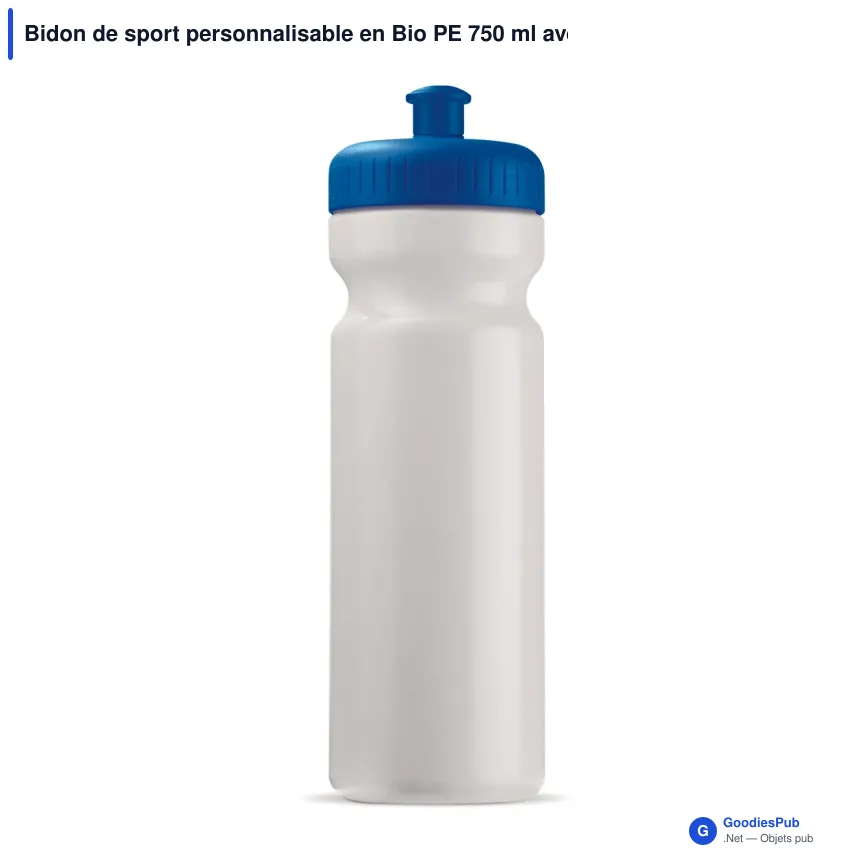 Bidon de sport personnalisable en Bio PE 750 ml avec logo - Bio - Image 8