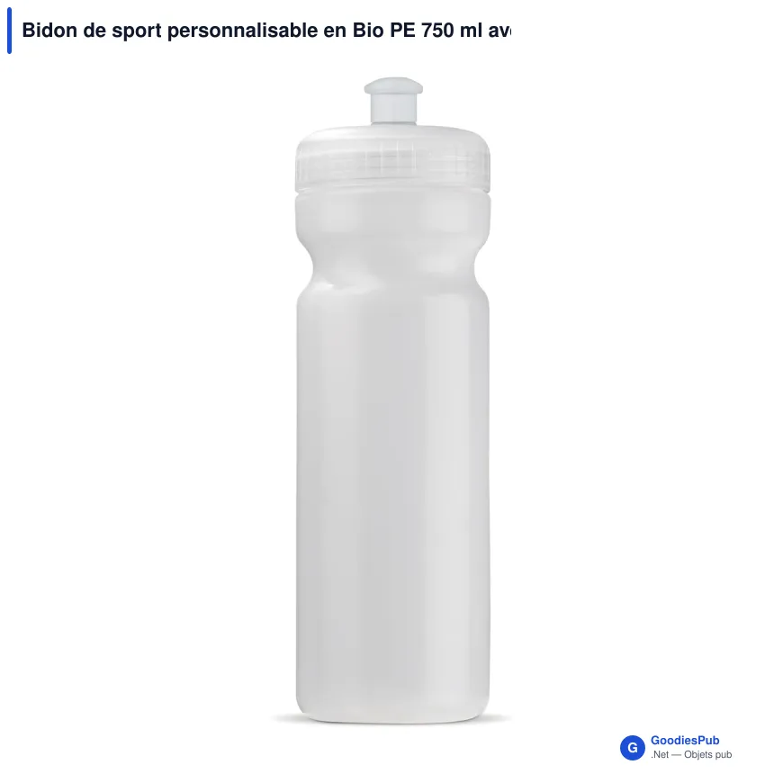 Bidon de sport personnalisable en Bio PE 750 ml avec logo - Bio - Image 9
