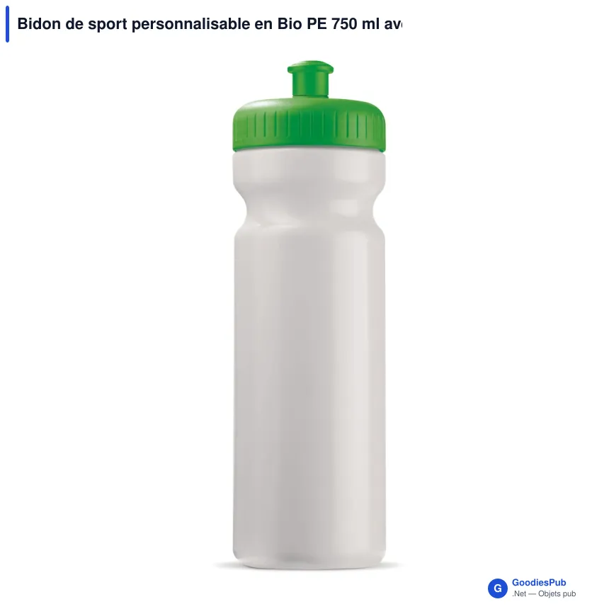 Bidon de sport personnalisable en Bio PE 750 ml avec logo - Bio - Image 10