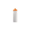 Variante Blanc / Orange - Bidon de sport personnalisable en Bio PE 750 ml avec logo - Bio