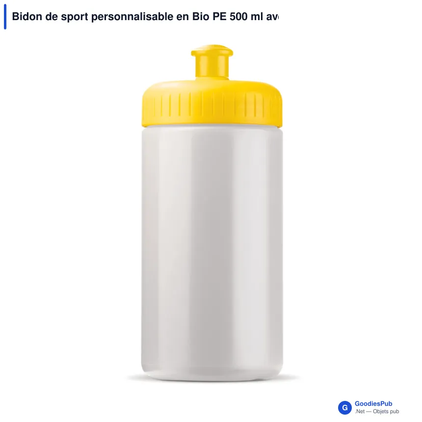 Bidon de sport personnalisable en Bio PE 500 ml avec logo - Basic - Image 11