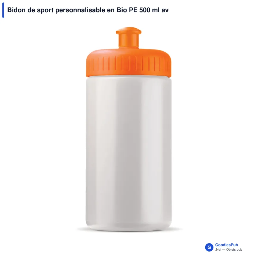 Bidon de sport personnalisable en Bio PE 500 ml avec logo - Basic - Image 12