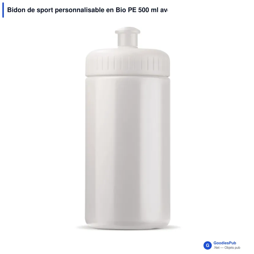 Bidon de sport personnalisable en Bio PE 500 ml avec logo - Basic - Image 7
