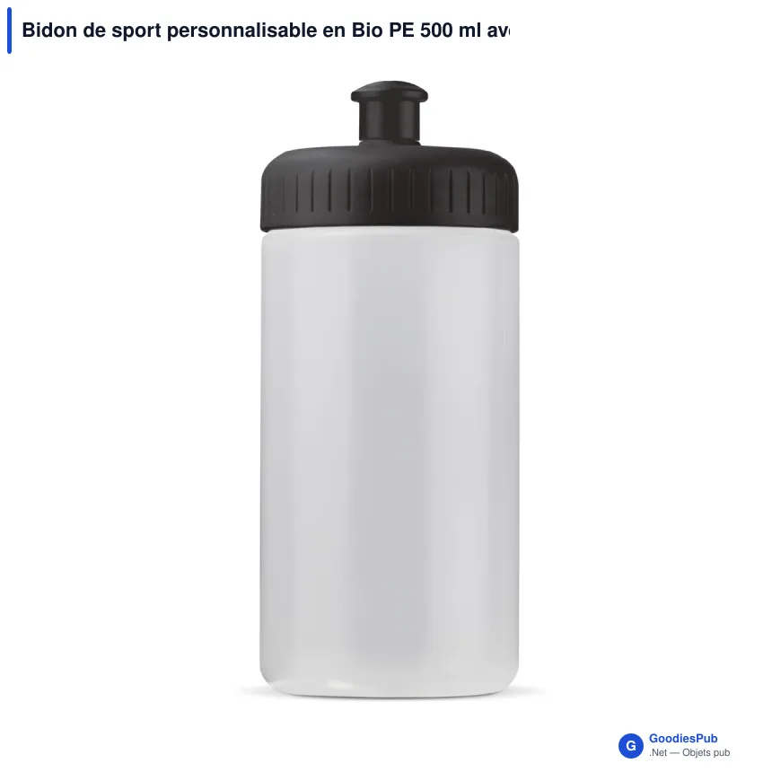 Bidon de sport personnalisable en Bio PE 500 ml avec logo - Basic - Image 8