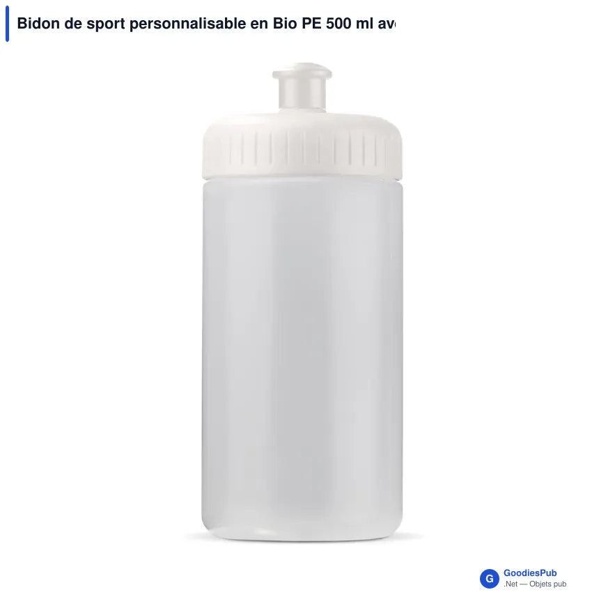 Bidon de sport personnalisable en Bio PE 500 ml avec logo - Basic - Image 9