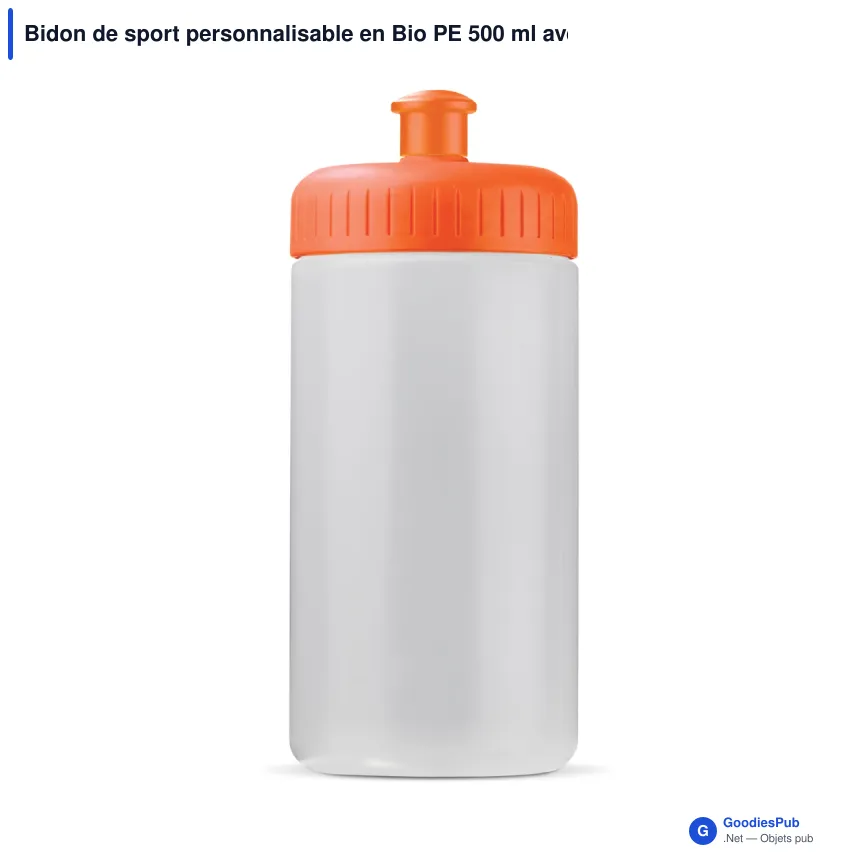 Bidon de sport personnalisable en Bio PE 500 ml avec logo - Basic - Image 10