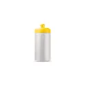 Variante Blanc / jaune - Bidon de sport personnalisable en Bio PE 500 ml avec logo - Basic