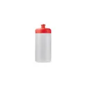 Variante Transparent Rouge - Bidon de sport personnalisable en Bio PE 500 ml avec logo - Basic