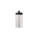 Variante Blanc / Noir - Bidon de sport personnalisable en Bio PE 500 ml avec logo - Basic