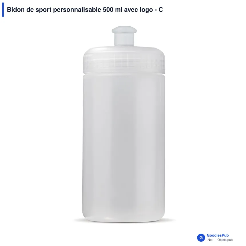 Bidon de sport personnalisable 500 ml avec logo - Classic - Image 3