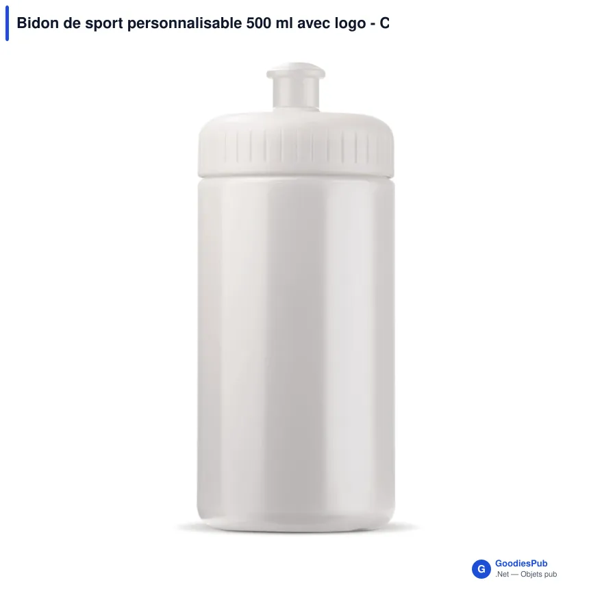 Bidon de sport personnalisable 500 ml avec logo - Classic - Image 6