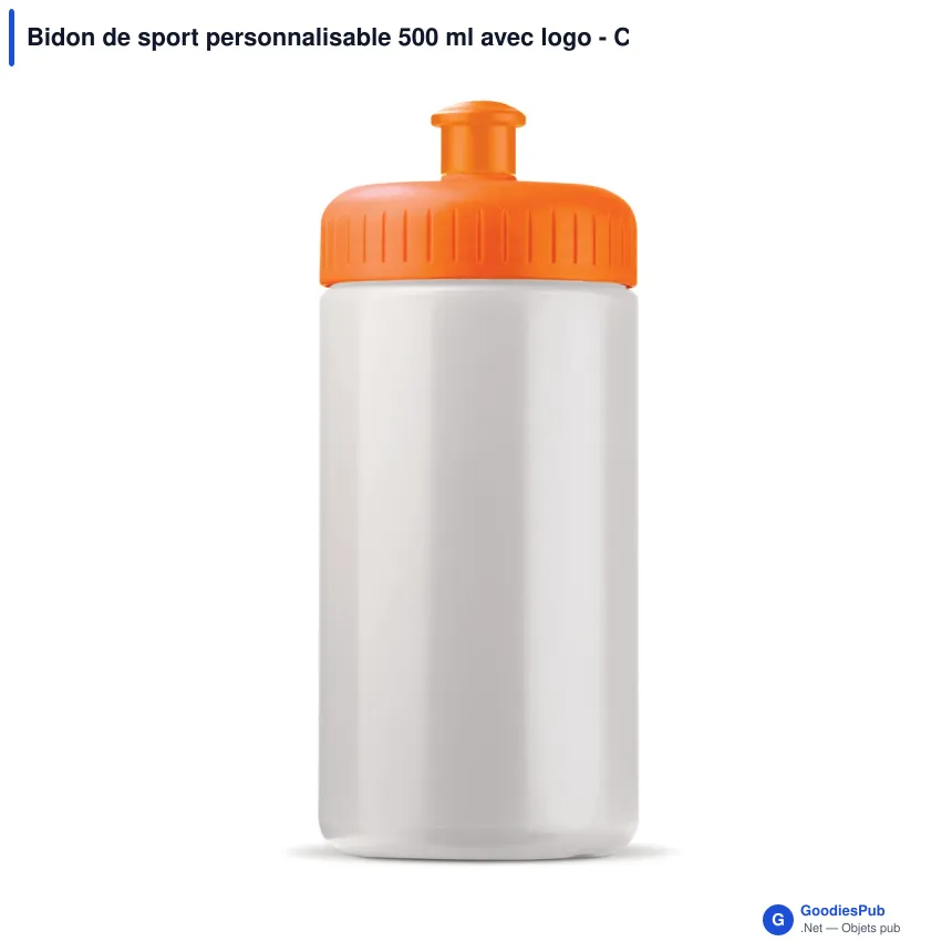 Bidon de sport personnalisable 500 ml avec logo - Classic - Image 9