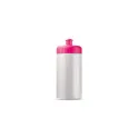Variante Blanc / rose - Bidon de sport personnalisable 500 ml avec logo - Classic