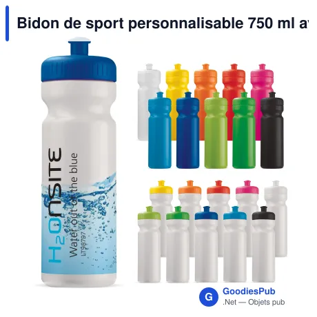 Bidon de sport personnalisable 750 ml avec logo - Classic