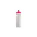 Variante Blanc / rose - Bidon de sport personnalisable 750 ml avec logo - Classic