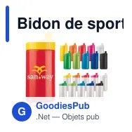 Bidon de sport personnalisable 500 ml avec logo - Design - Miniature 1