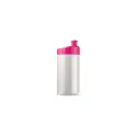 Variante Blanc / rose - Bidon de sport personnalisable 500 ml avec logo - Design