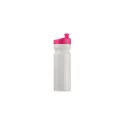 Variante Blanc / rose - Bidon de sport personnalisable 750 ml avec logo - Design