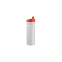 Variante Blanc / Rouge - Bidon de sport personnalisable 750 ml avec logo - Design