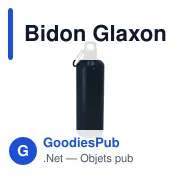 Gourde personnalisable en aluminium recyclé avec logo - Bidon Glaxon - Miniature 1