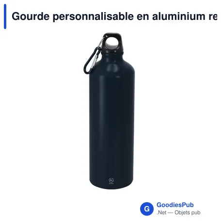 Gourde personnalisable en aluminium recyclé avec logo - Bidon Glaxon