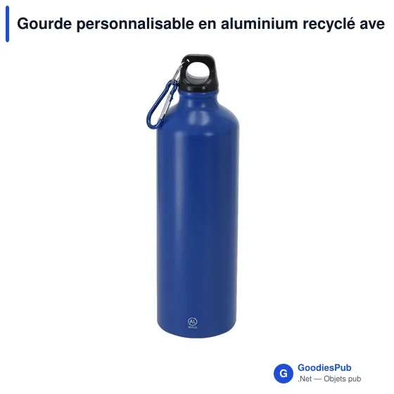 Gourde personnalisable en aluminium recyclé avec logo - Bidon Glaxon - Image 4