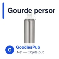 Gourde personnalisable en acier inoxydable recyclé avec logo - Bidon Graims - Miniature 1