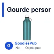 Gourde personnalisable en acier inoxydable recyclé avec logo - Bidon Graims - Miniature 2