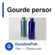 Gourde personnalisable en acier inoxydable recyclé avec logo - Bidon Graims - Miniature 3