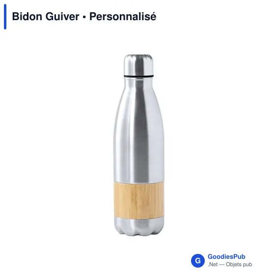Gourde personnalisable Bidon Guiver avec logo en acier inoxydable - Image 1