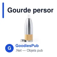 Gourde personnalisable Bidon Guiver avec logo en acier inoxydable - Miniature 2