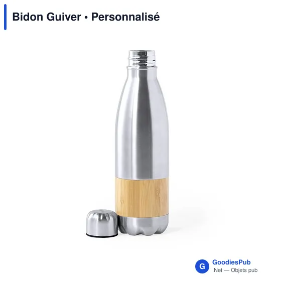 Gourde personnalisable Bidon Guiver avec logo en acier inoxydable - Image 2