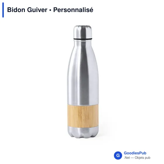 Gourde personnalisable Bidon Guiver avec logo en acier inoxydable - Image 3