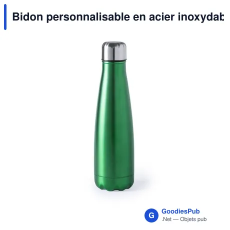 Bidon personnalisable en acier inoxydable avec logo - Herilox