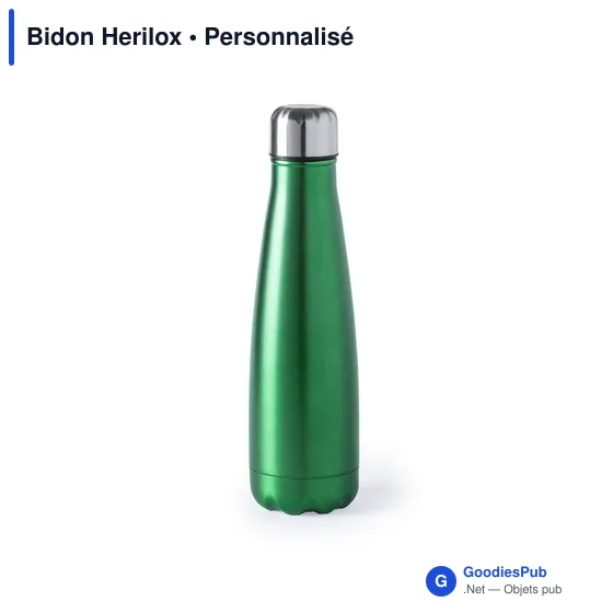 Bidon personnalisable en acier inoxydable avec logo - Herilox - Image 1