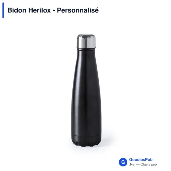 Bidon personnalisable en acier inoxydable avec logo - Herilox - Image 12