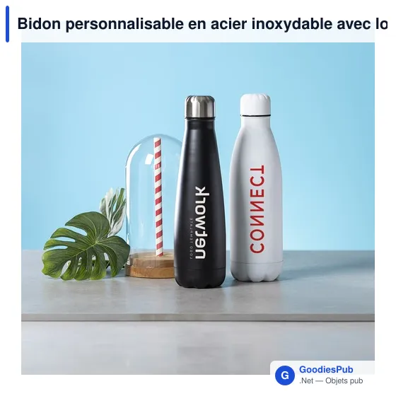 Bidon personnalisable en acier inoxydable avec logo - Herilox - Image 5