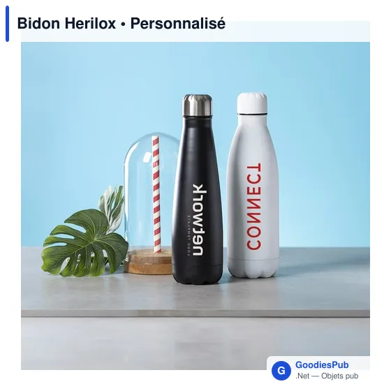 Bidon personnalisable en acier inoxydable avec logo - Herilox - Image 10